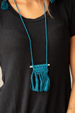 Between You and MACRAME - Blue  - Paparazzi Accessories