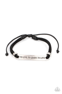 To Live, To Learn, To Love - Black - Paparazzi Accessories