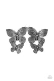 Blushing Butterflies - Silver - Paparazzi Accessories