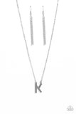 Leave Your Initials - Silver - K - Paparazzi Accessories