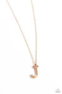 Leave Your Initials - Gold - J - Paparazzi Accessories